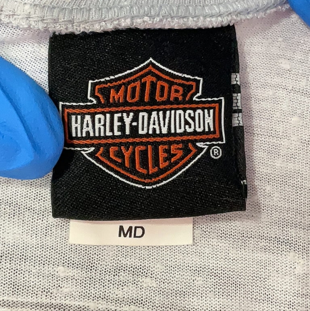 Harley-Davidson Gray and Blue Fitted Tank Top - Picture 5 of 6